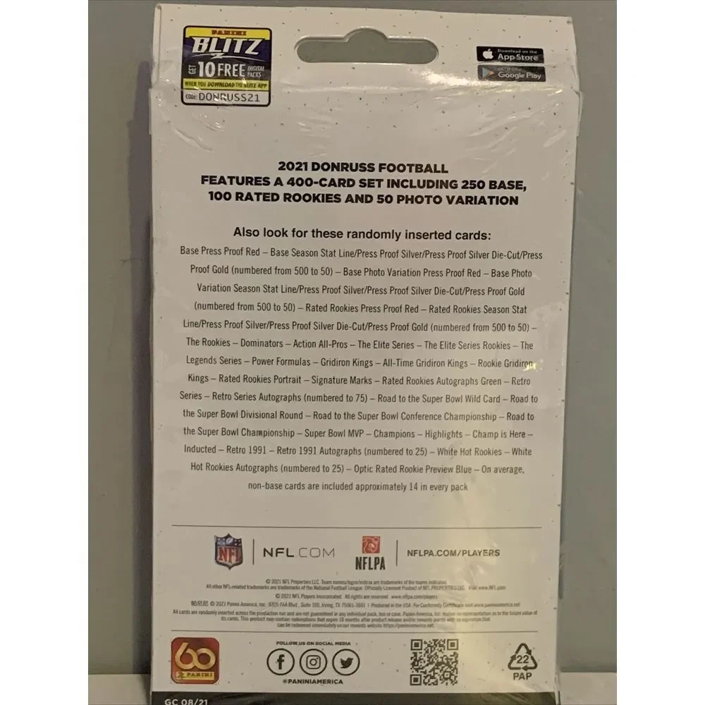2021 Panini Donruss Football NFL Hanger Box Factory Sealed (Lot‎ Of 4) - Picture 4 of 4
